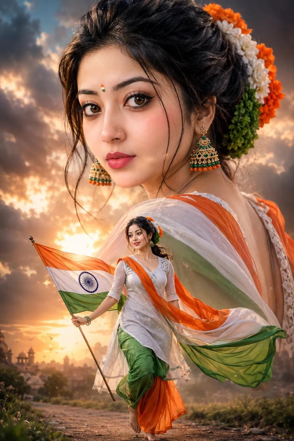 Bharat mata Ai image